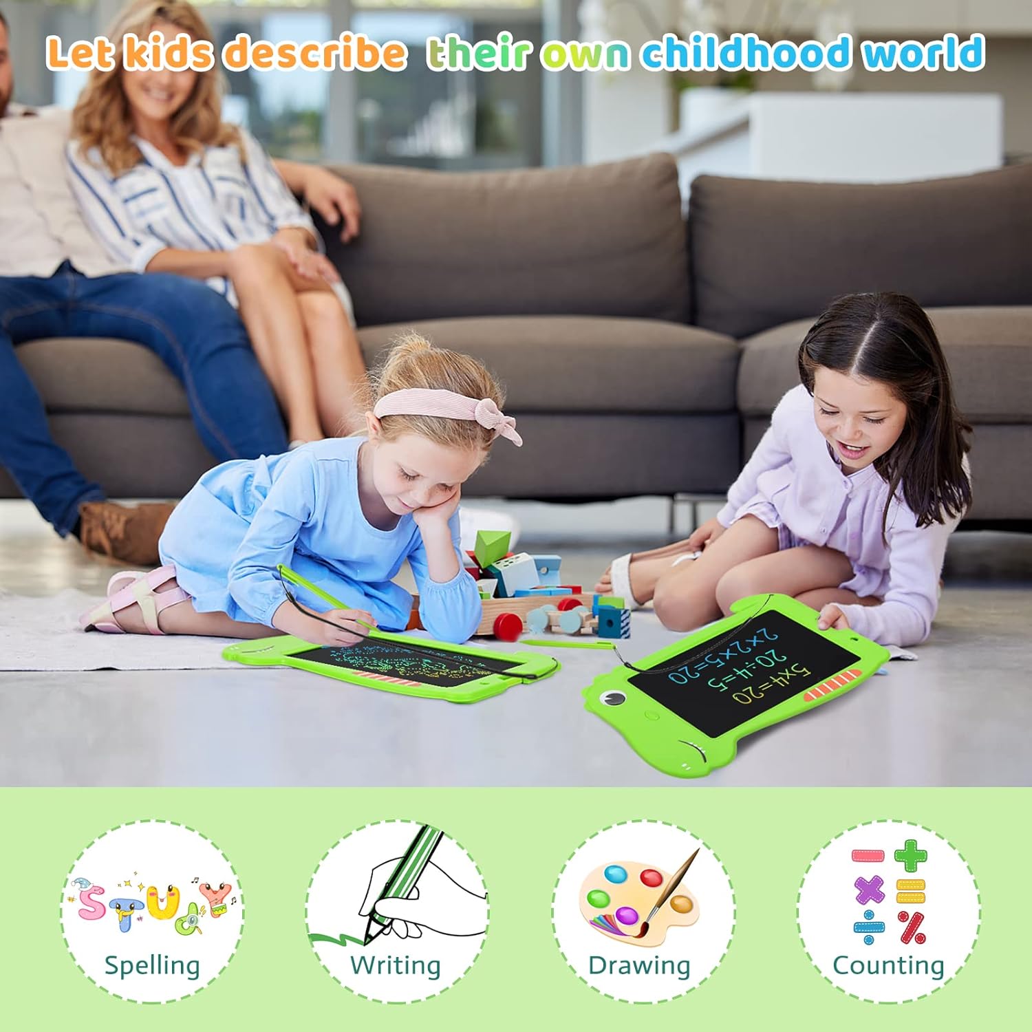 LCD Writing Tablet for Kids 10 inch,Toddler Toys for 3 4 5 6 7years Old Boys Girls,Learning Toys Halloween Thankgiving Christmas Day Gift for Kids Doodle Board