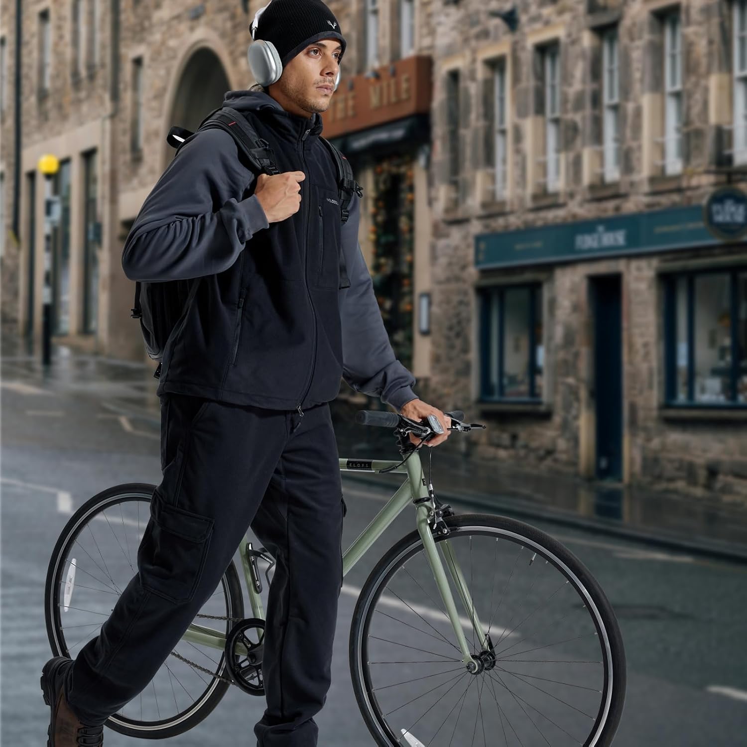 LOOGU Mens Camo Hunting Vest Fleece Lined Water Resistant Outdoor Fishing Outwear - Image 8