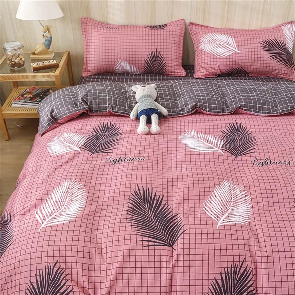 Set Sheets Soft Four-Piece Bed Sheet Duvet Cover Queen Size Comforter Sets for Home for Adult