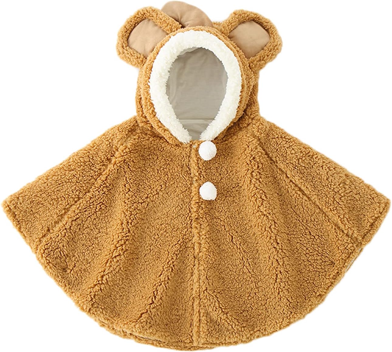 XGOPTS Toddler Baby Poncho Coat Cute Fleece Hoodie Cloak Jacket Coat Winter Car Seat Jacket Outwear for 1-3 Year Boys Girls