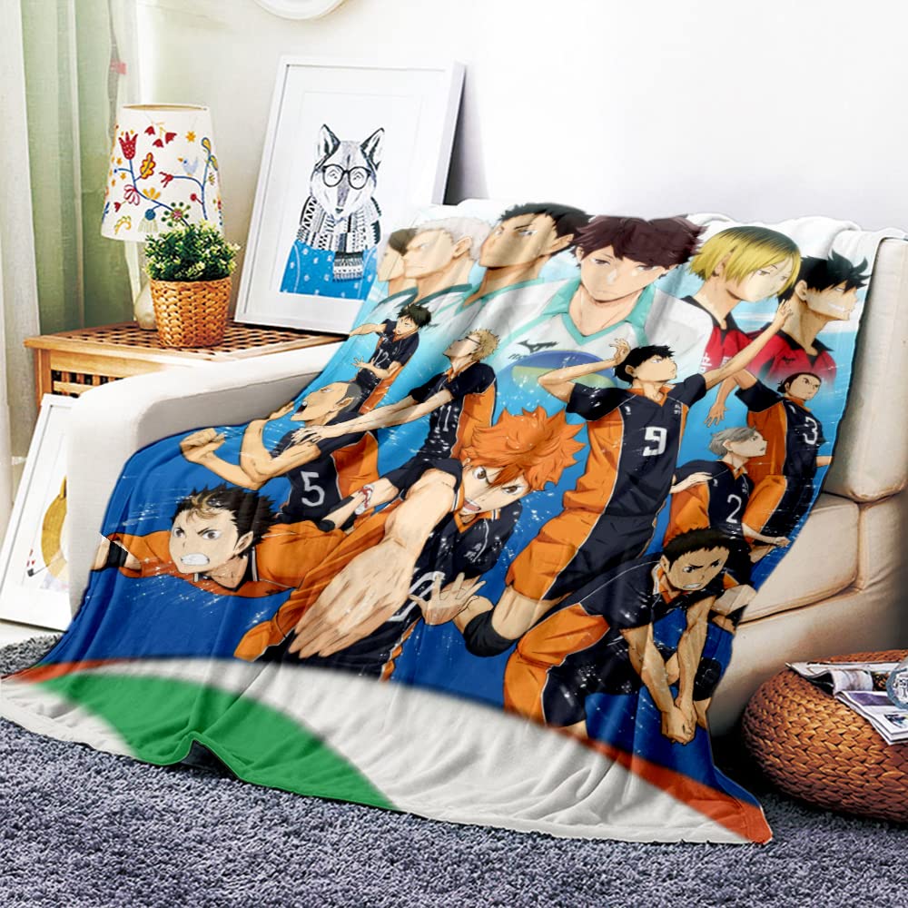 Vozmio Boys A Haikyuu Flannel Warm Soft Plush On The Sof Bed Blanket Suitable For Ir Conditioning Blanket Nap Blanket (,40 * 60 In(100 * 150 Cm))
