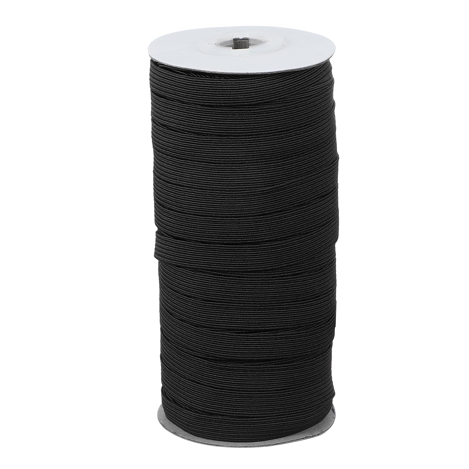 Cordon élastique plat noir 10mm x 45m PATIKIL pour couture et DIY