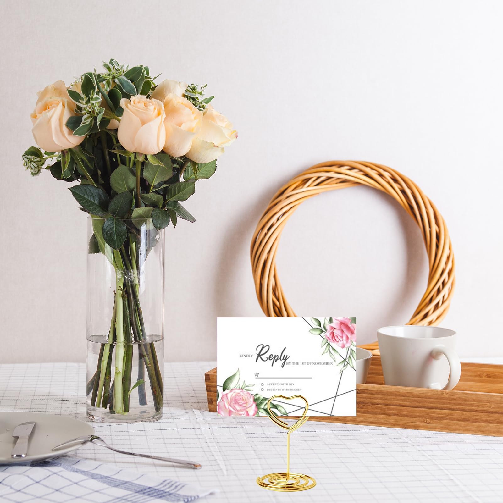 30 Segnaposto A Forma Di Cuore - Clip Portafoto Metalliche Per Matrimoni E Eventi - Foto 11