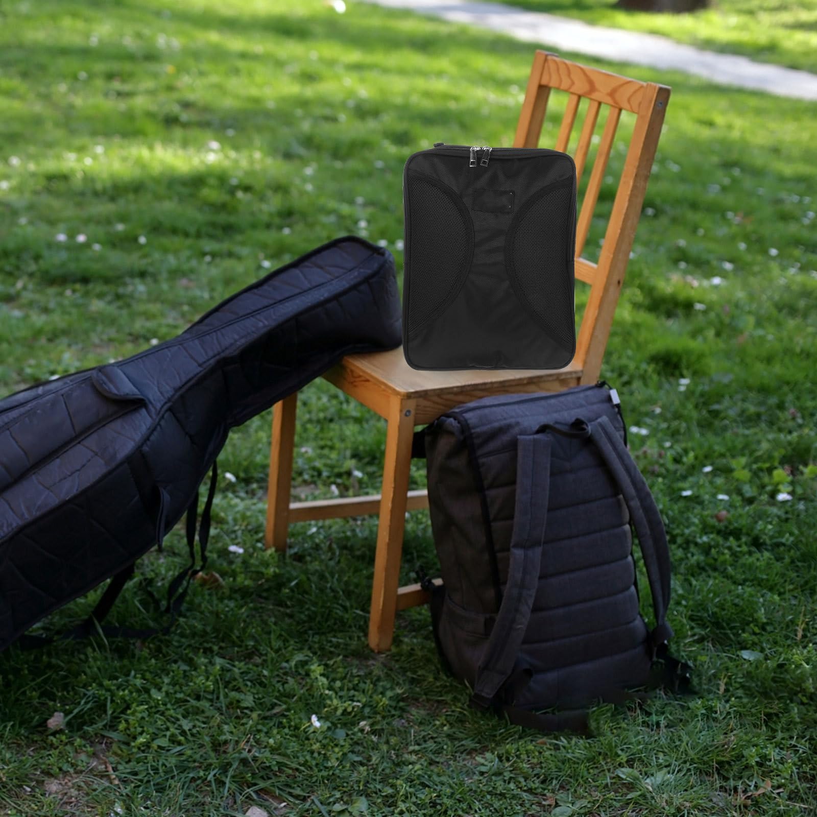 Borsa Porta Spartiti Cerniera per Custodia Strumento, Nero | Tessuto Composito Nylon e Spugna, Pratica e Performance All'aperto, Protegge Dalla Polvere