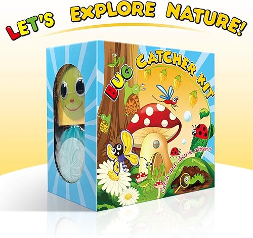 Miniatura 2 de ESSENSON Kit de atrapador de insectos, juguete de regalo para exteriores para niños y niñas de 3, 4, 5, 6, 7, 8 años, 2 unidades, jaula de insectos,