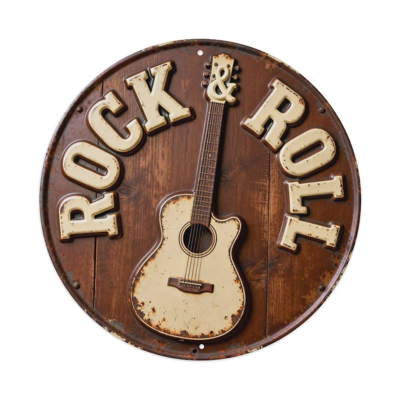Music_Rock_Roll Metal Tin Sign Plaque