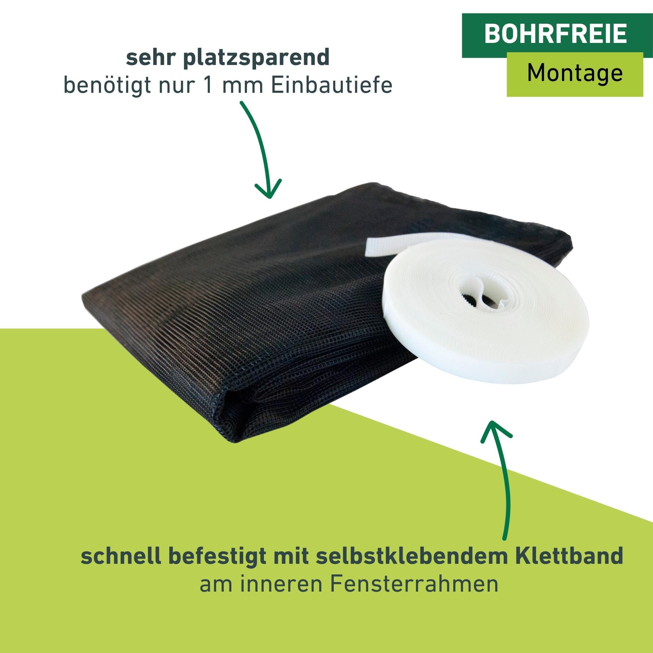 Windhager Insektenschutz Fliegengitter Insektenschutzgewebe für Dachfenster, Reißverschluss ermöglicht Durchgreifen, inkl. Selbstklebenden Montage-Klettband, weiß, 130 x 150 cm (Packung mit 5)