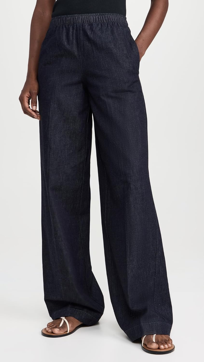 Vince Women's Low Rise Pull On Wide Leg Twill Pants - Image 2