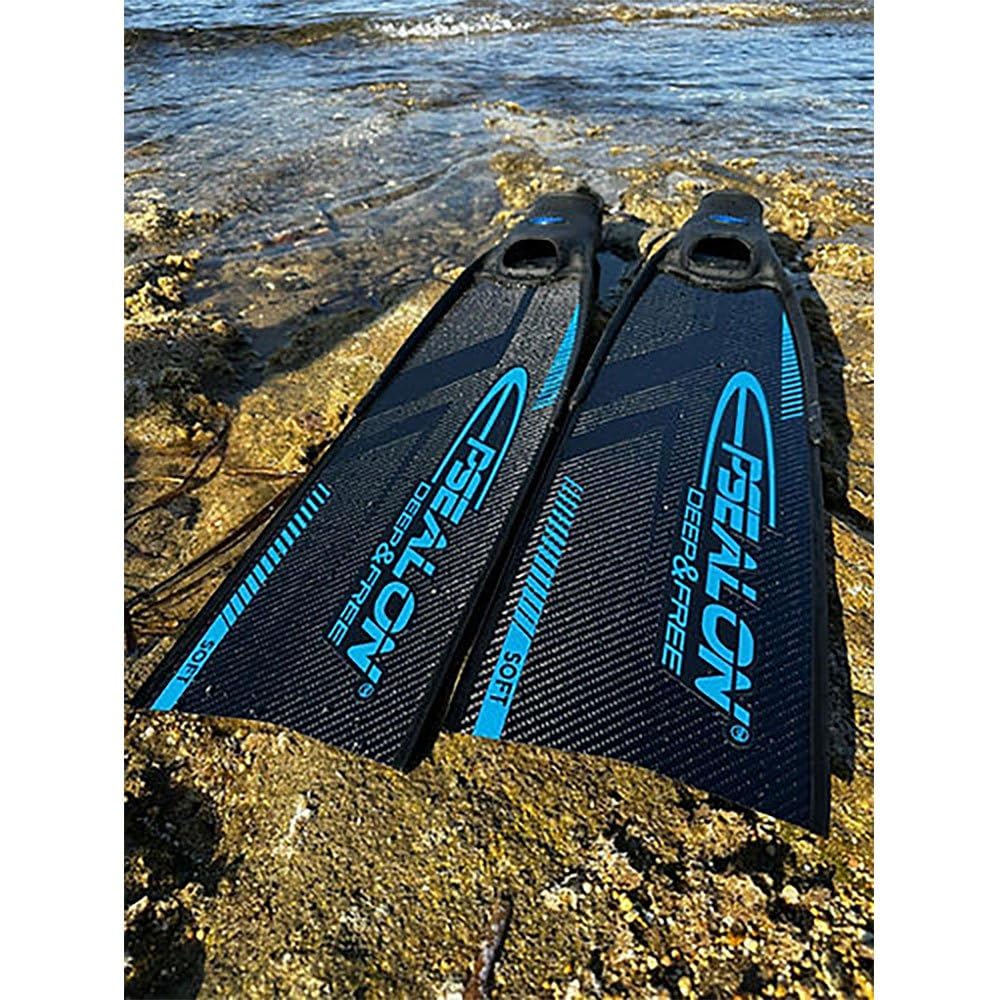 EPSEALON Aletas Carbone Pulsar T700 (Soft) Caza submarina buceo apnea apnea Freediving Spearfishing Fins