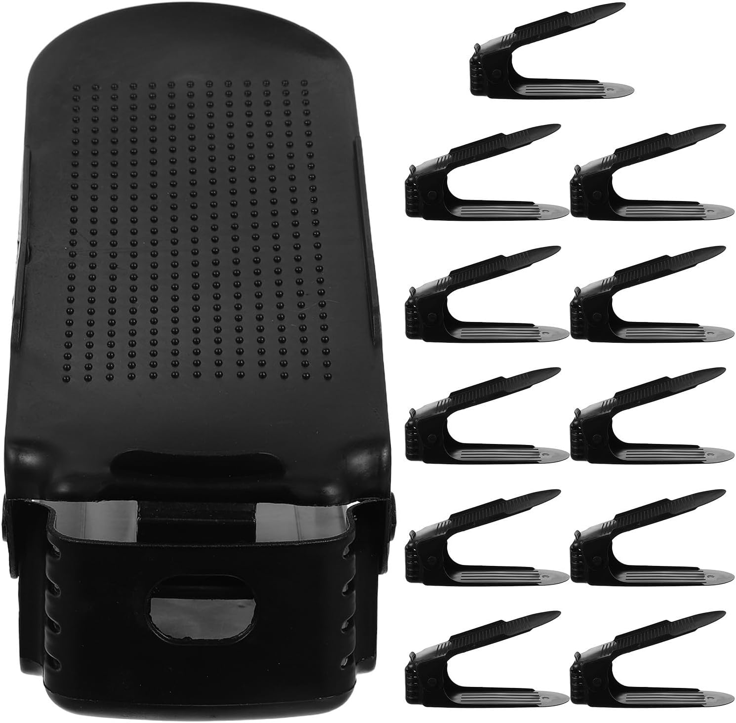 12pcs Removable Adjustable Double Layer Shoe Rack Organizer Plastic