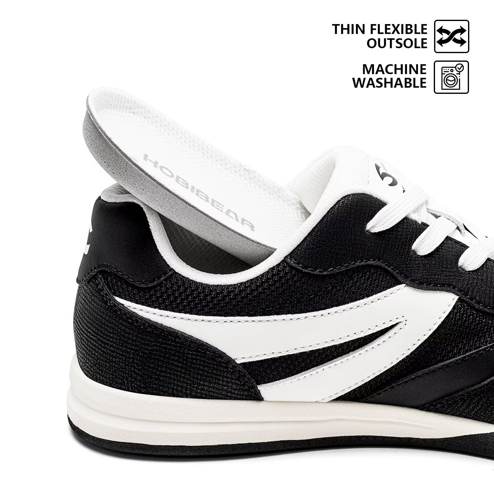 HOBIBEAR Zapatos Barefoot Unisex Caja de Dedos Ancha Sneakers Casuales Ligeros