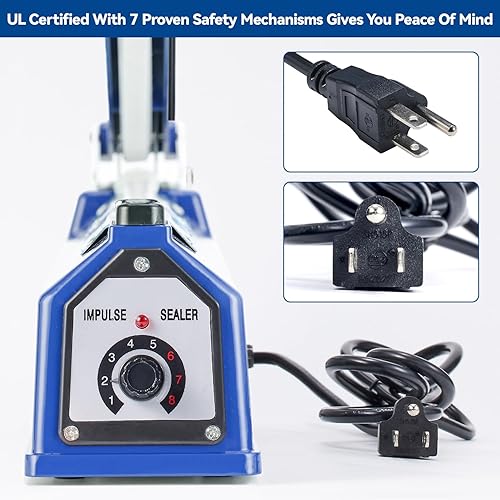 Miniatura 5 de LinsnField Sealer Pro - Sellador térmico por impulso de 16 pulgadas, ancho de sellado de 0.197 in, máquina selladora térmica manual para todas las