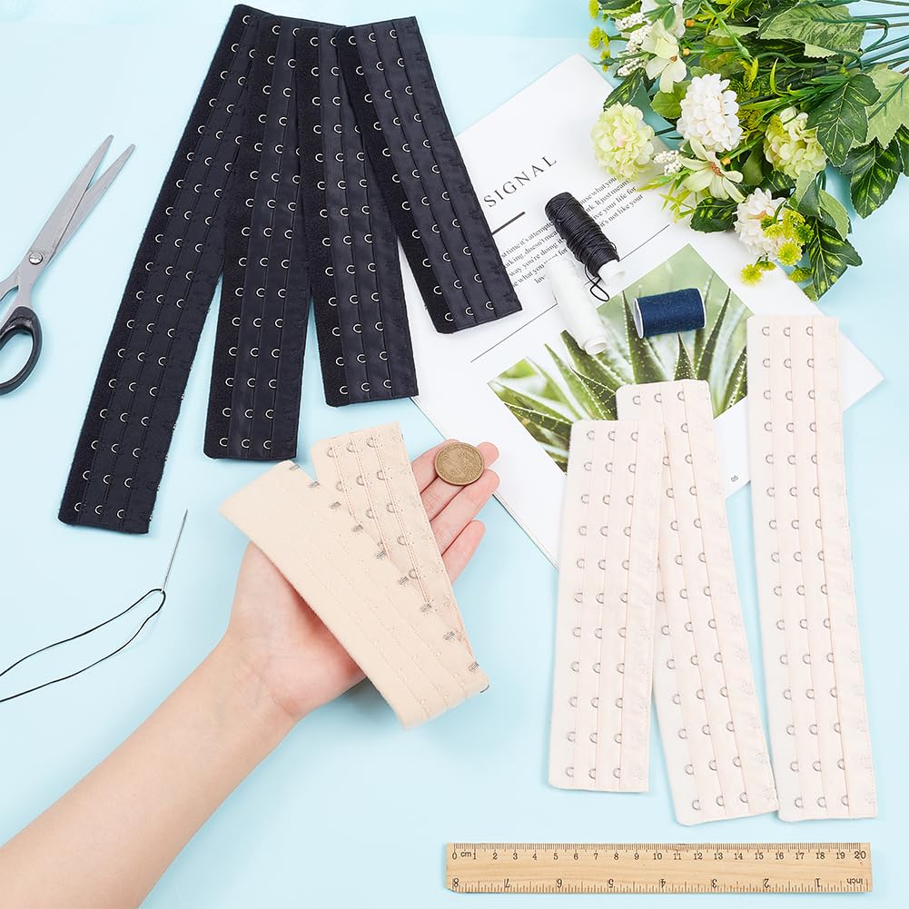 8 Prolunghe Reggiseno Con Ganci - 3 File, Nero E Bianco, Per Corsetti E Shapewear - Foto 6