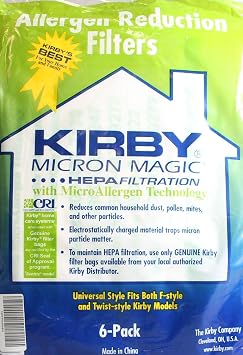 Kirby Generation 3, 4, 5, 6, Ultimate G and Sentria HEPA Bags 6 Pack