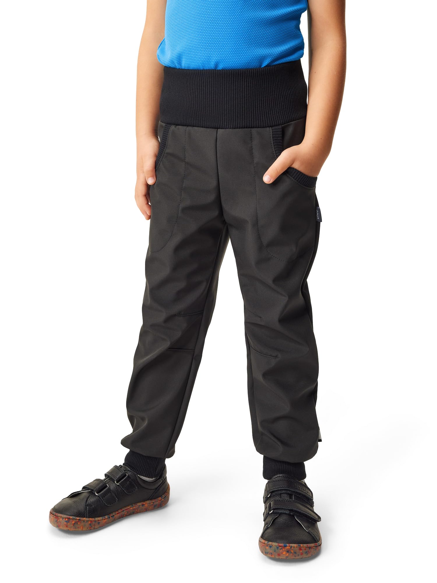 Kinder Unisex Softshell Hose mit Fleece Wasserabweisend und Winddichte Atmungsaktive Outdoorhose Funktionshose Street