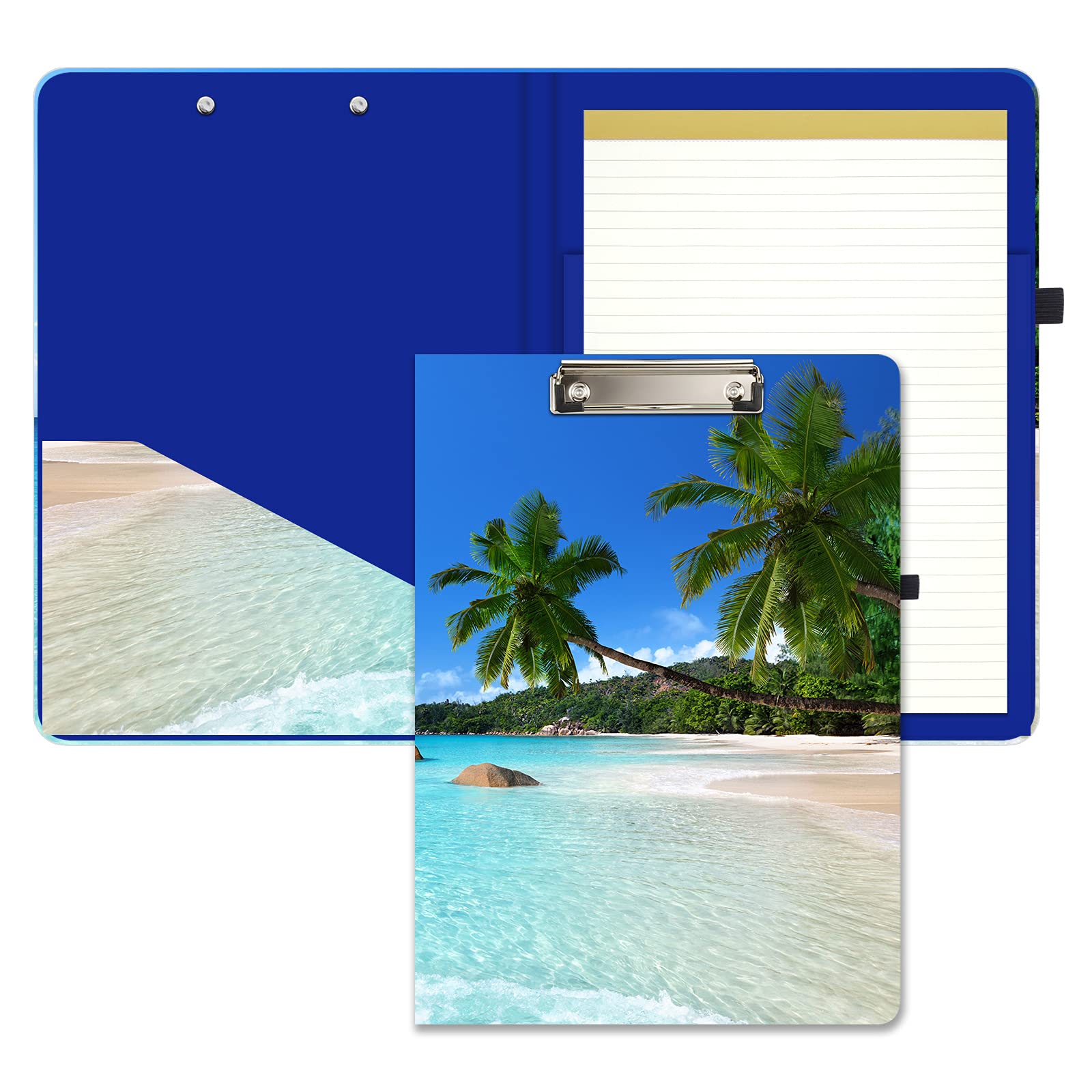 Hongri Clipboard Folio with Refillable Lined Notepad, 8.5 x 11 Clip Board — image 1