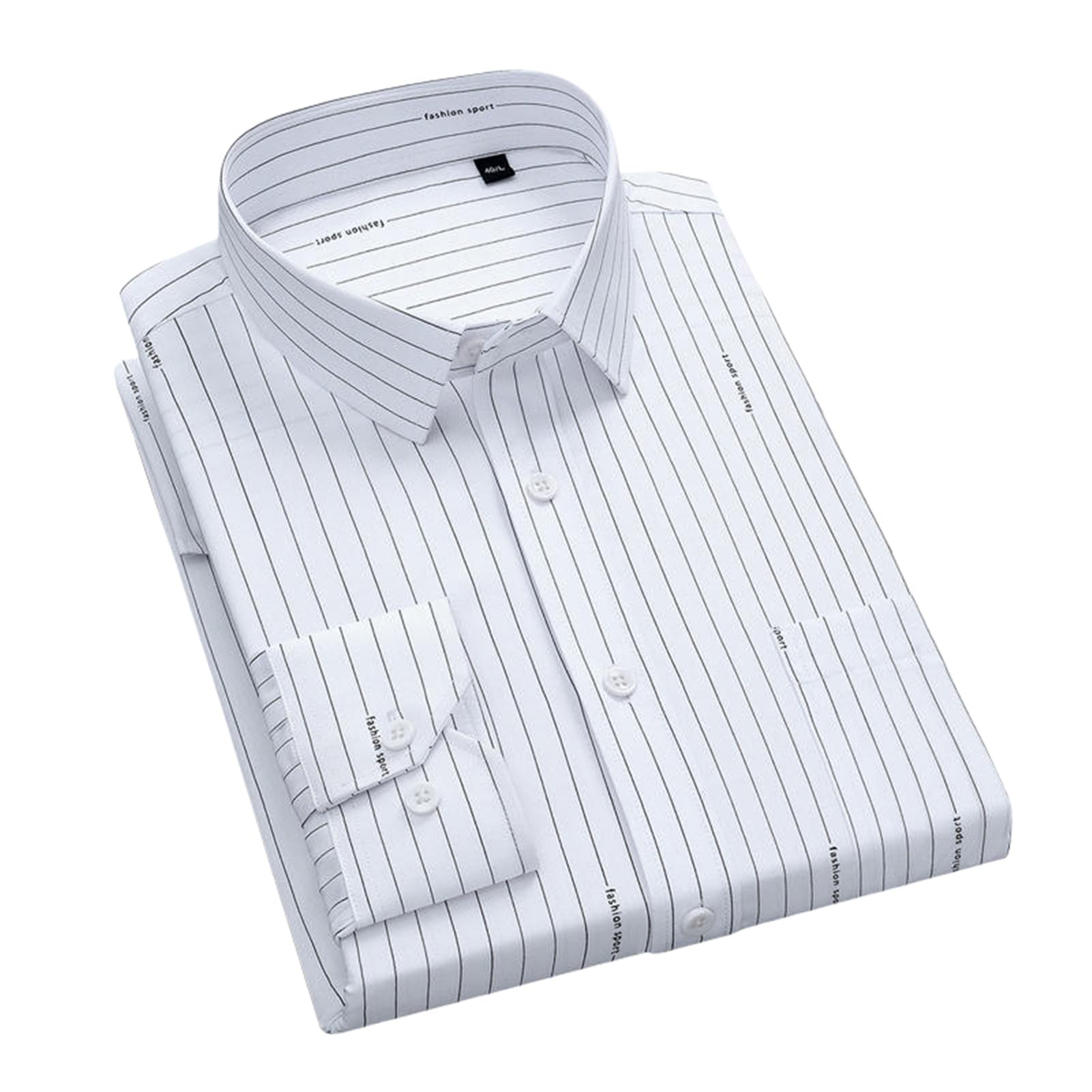 Camicia a maniche lunghe professionale da lavoro antirughe senza pieghe da uomo tinta unita