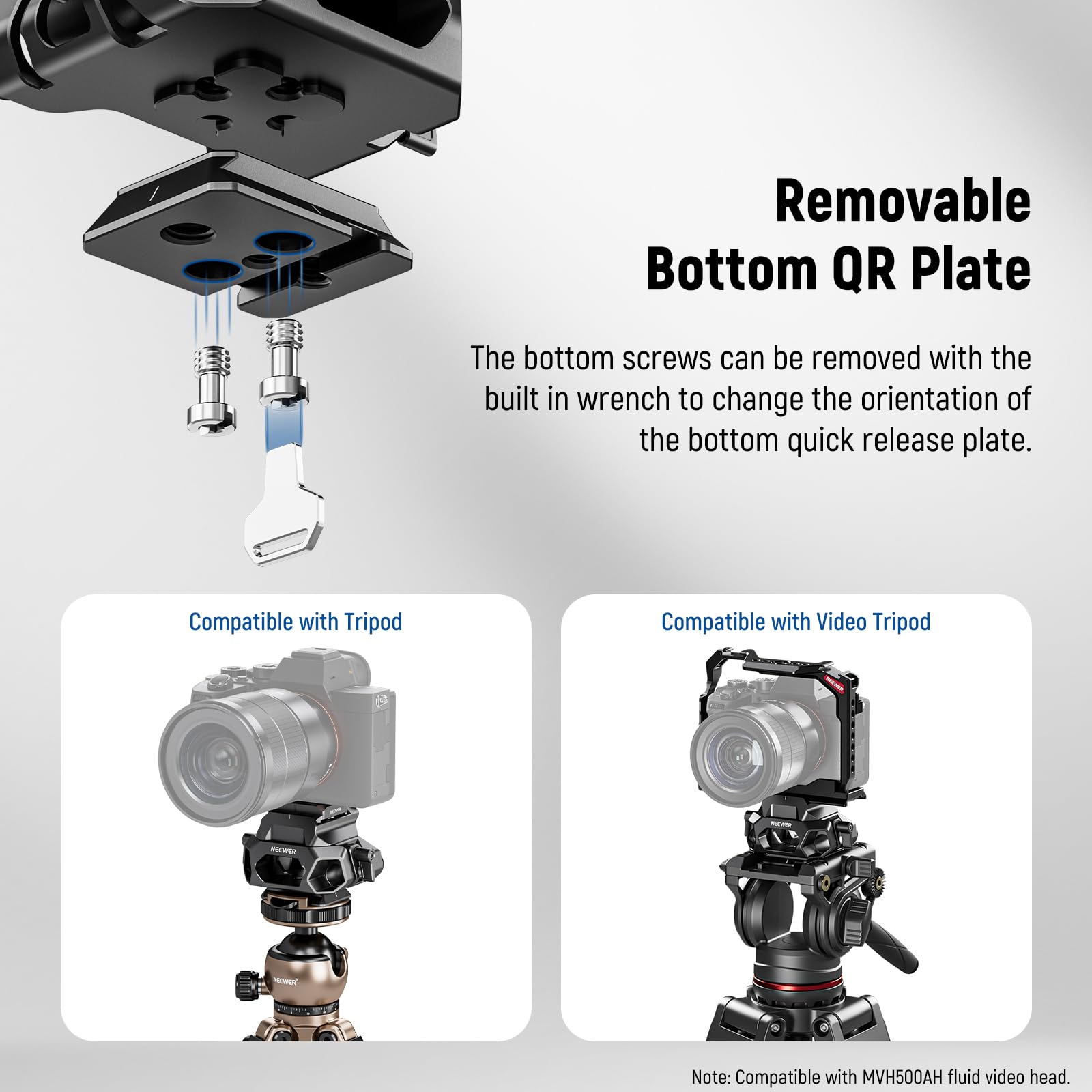 Amazon.com : NEEWER 15mm LWS Baseplate with Arca Type QR Plate