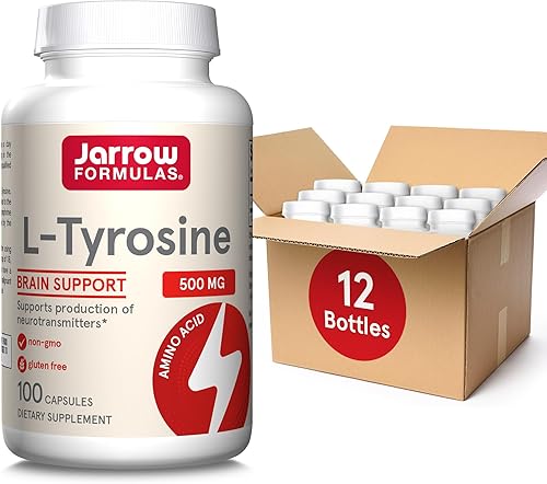 Miniatura 1 de Jarrow Formulas L-tirosina 500 mg - 100 cápsulas - Apoya la función cerebral - Precursor del neurotransmisor cerebral - Aminoácido de forma libre -