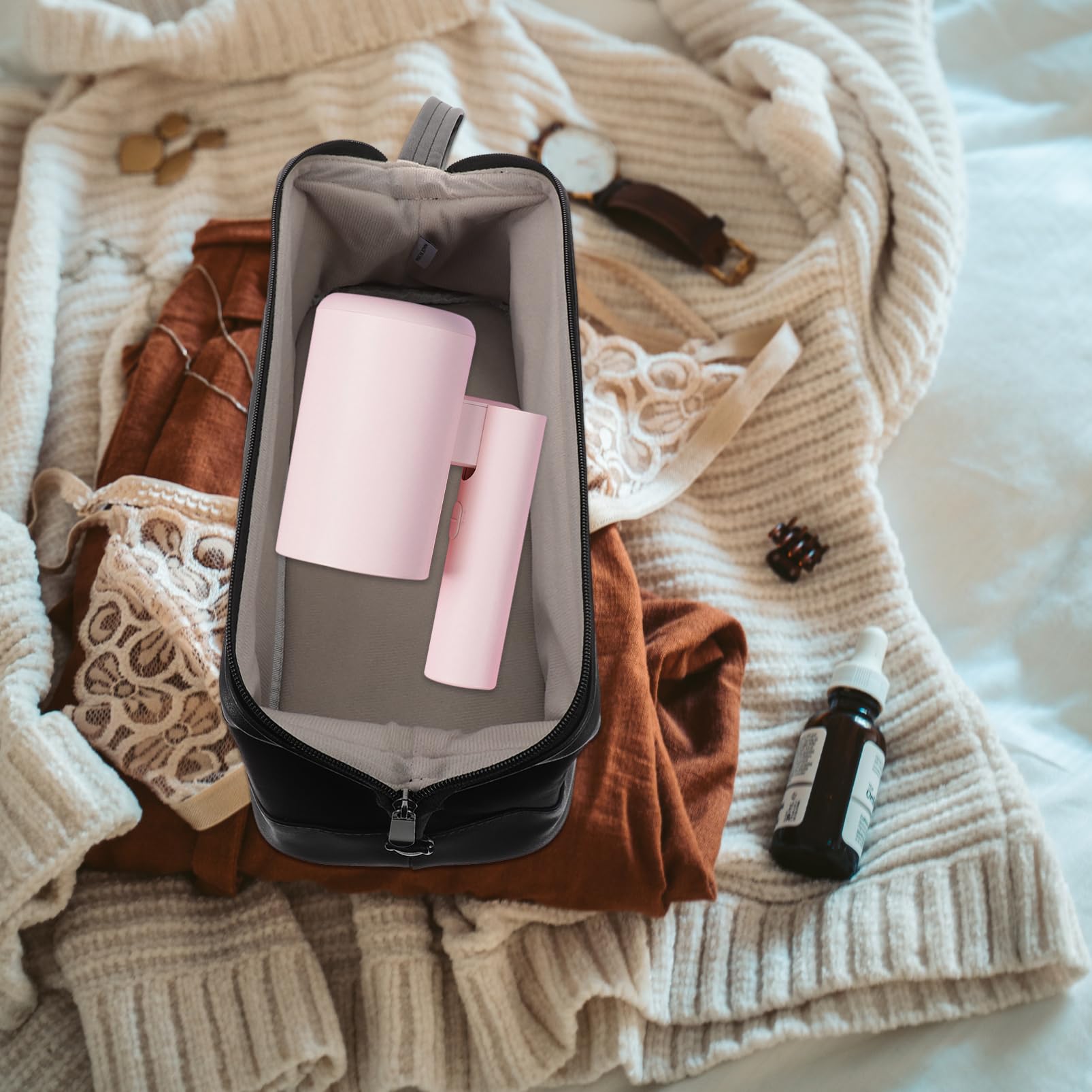 Borsa Per Asciugacapelli in Pu Custodia Da Viaggio Per Asciugacapelli Borsa Organizer Per Strumenti Per Styling Dei Capelli Facile Da Appendere e Salvaspazio