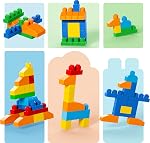 MEGA BLOKS First Builders Toddler Blocks Toys Set, Deluxe Building Bag with 150 Pieces and Storage, Blue, Ages 1+ Years