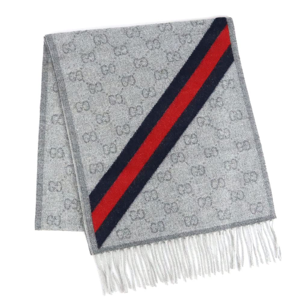 Amazon | グッチ GUCCI ストール ウール100% GG柄 マフラー ユニ