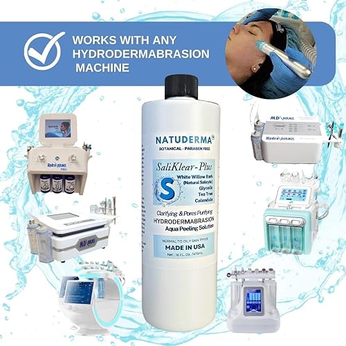 Miniatura 7 de Sérum de hidrodermoabrasión SALIKLEAR, extracción, exfoliación, solución para desatascar poros para microdermoabrasión húmeda o máquina de pelado de