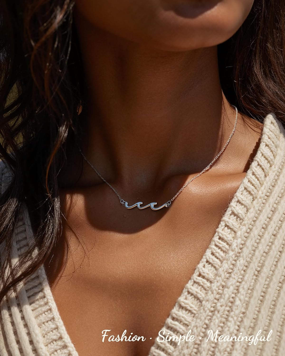 Tarsus Birthday Gifts for Women, Through The Waves of Life, Wave Birthday Necklace for Women Friend Sister Daughter Mom Grandma... - Image 4