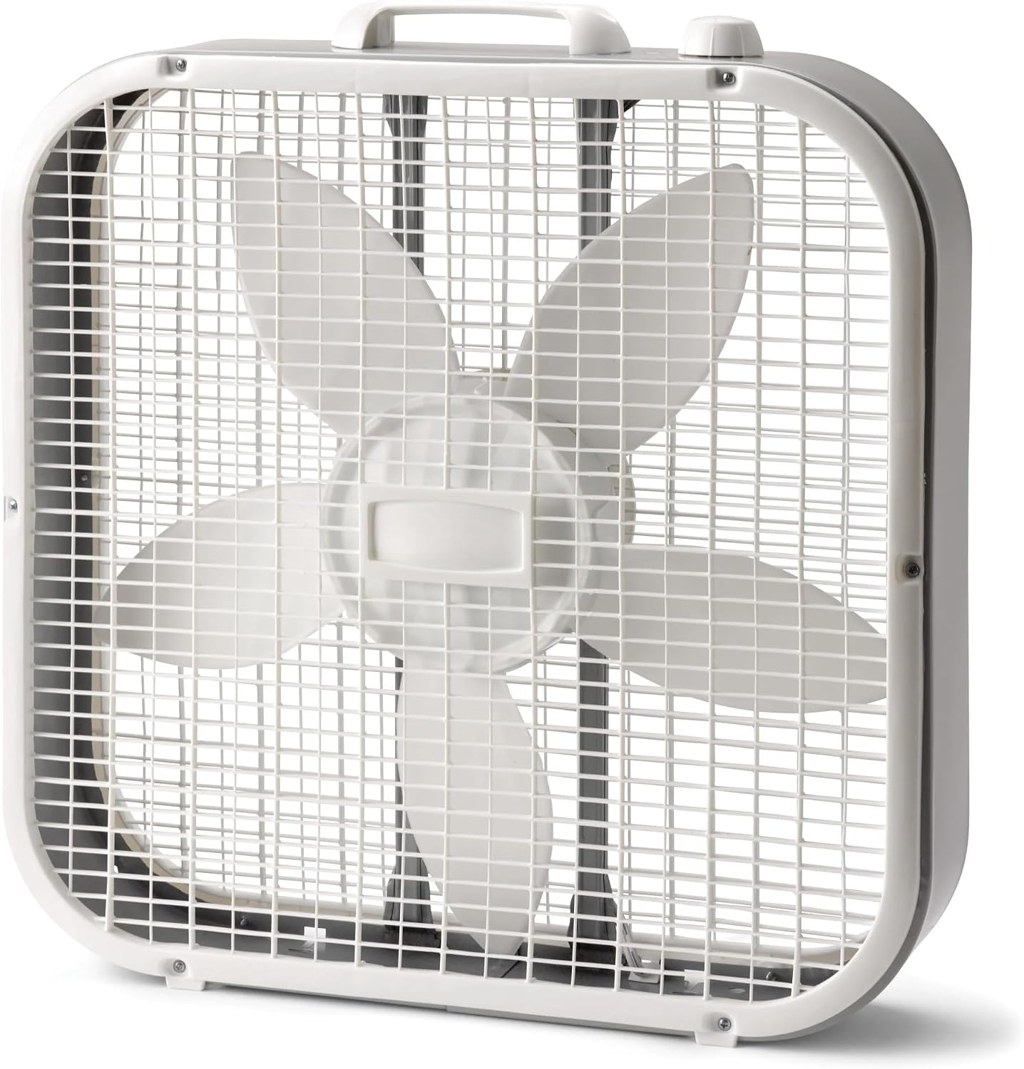20 Inch Box Fan with 3 Speeds Weather Resistant Motor for Indoor and Window Use