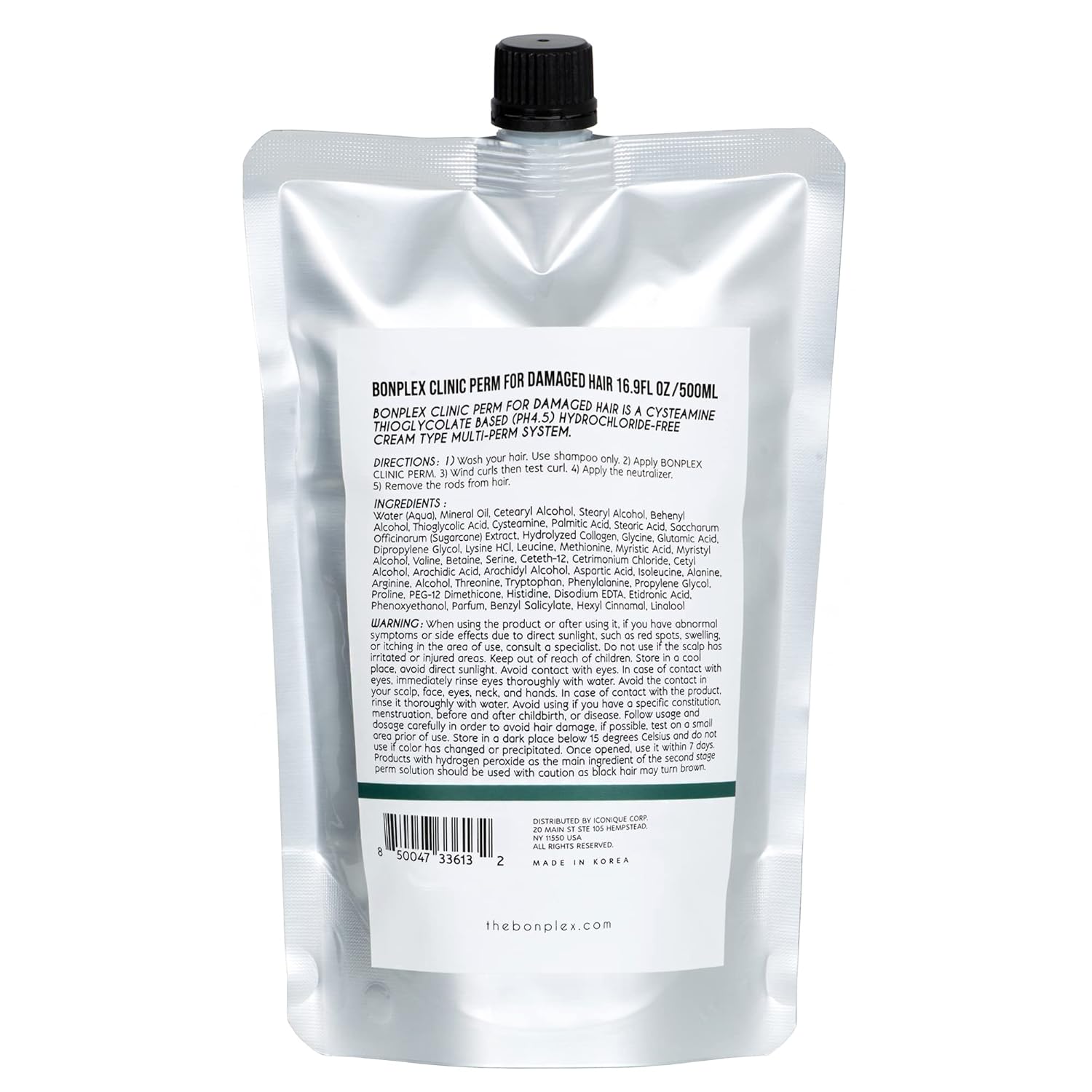 Clinic Perm for Damaged | Color Treated | Chemically Treated | Thin or Delicate Hair | Cysteamine Thioglycolate Based | Hydrochloride Free | pH 4.5 | Cream Type Multi-Perm System 16.9oz