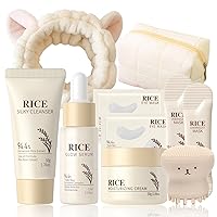 Vista 9 de Cuidado de la Piel en Leche para Niños, Kit de Cuidado de la Piel para Adolescentes de 10 PIEZAS con Limpiador, Suero, Crema, Máscaras, Cuidado