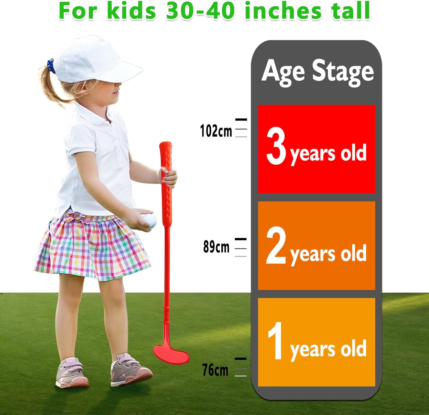 Plastic Mini Golf Clubs for Toddlers,Kids Golf Clubs Set,Outdoor/Indoor Golf Toys Christmas Birthday Present for Boys Girls