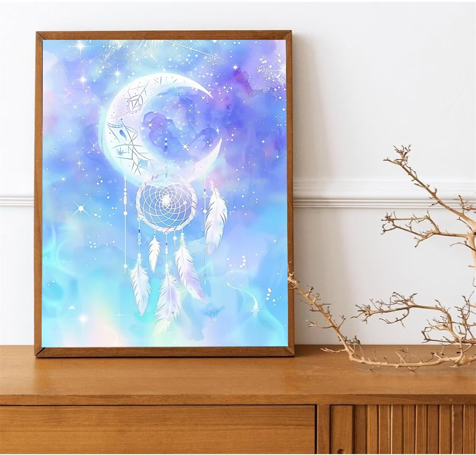Peepezo Dipingere con i Numeri - Paint by Numbers Pittura ad acquerello, Passatempo per Adulti, Kit Completo, Hobby Creativi - Quadri fai da te Luna 60x80cm (Con Scatola)