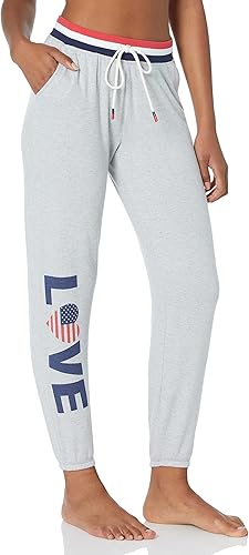 PJ Salvage Pantalón Rad para mujer con bandas blancas y azules