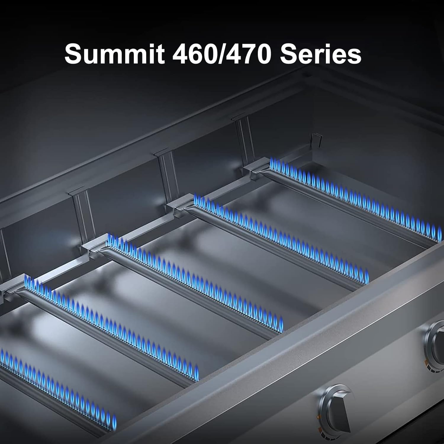 67557 Grill Burner and 67668 Grill Flavorizer Bars for Weber Summit 400 Series, Grill Parts for Summit 460 470 Gas Grills, Stainless Steel 18" Hot Plates and 20-1/2" Pipe Tubes