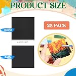Supervitae 25 Pcs Mini Panneau magnétique de toile pour la peinture, 2,5x2.5 Inch Petits panneaux de toile avec carré d'aimant Mini L'art de carreaux minces DIY Cadeau d'artisanat pour écluse de réfrigérateur (noir)