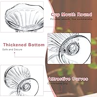 Vista 6 de kanpura Juego de 2 cuencos de helado Art Deco de 5 onzas, fondo más grueso, apto para congelador, apto para lavavajillas, elegante diseño