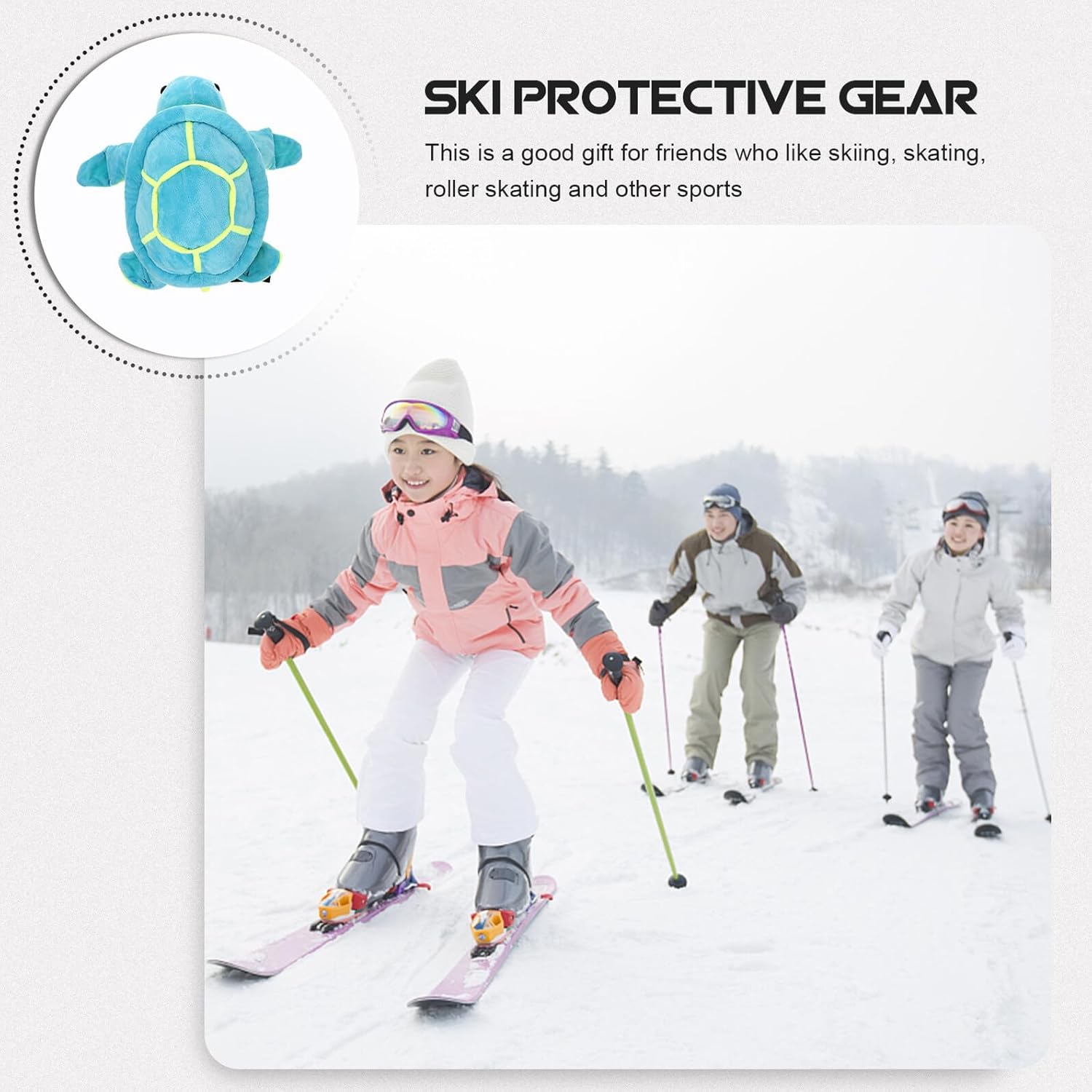 PRETYZOOM 2pcs Turtle Blue Knee Pads Protective Cushion for Skiing and Roller Skating, Drop Resistance Outdoor Sports for Adults
