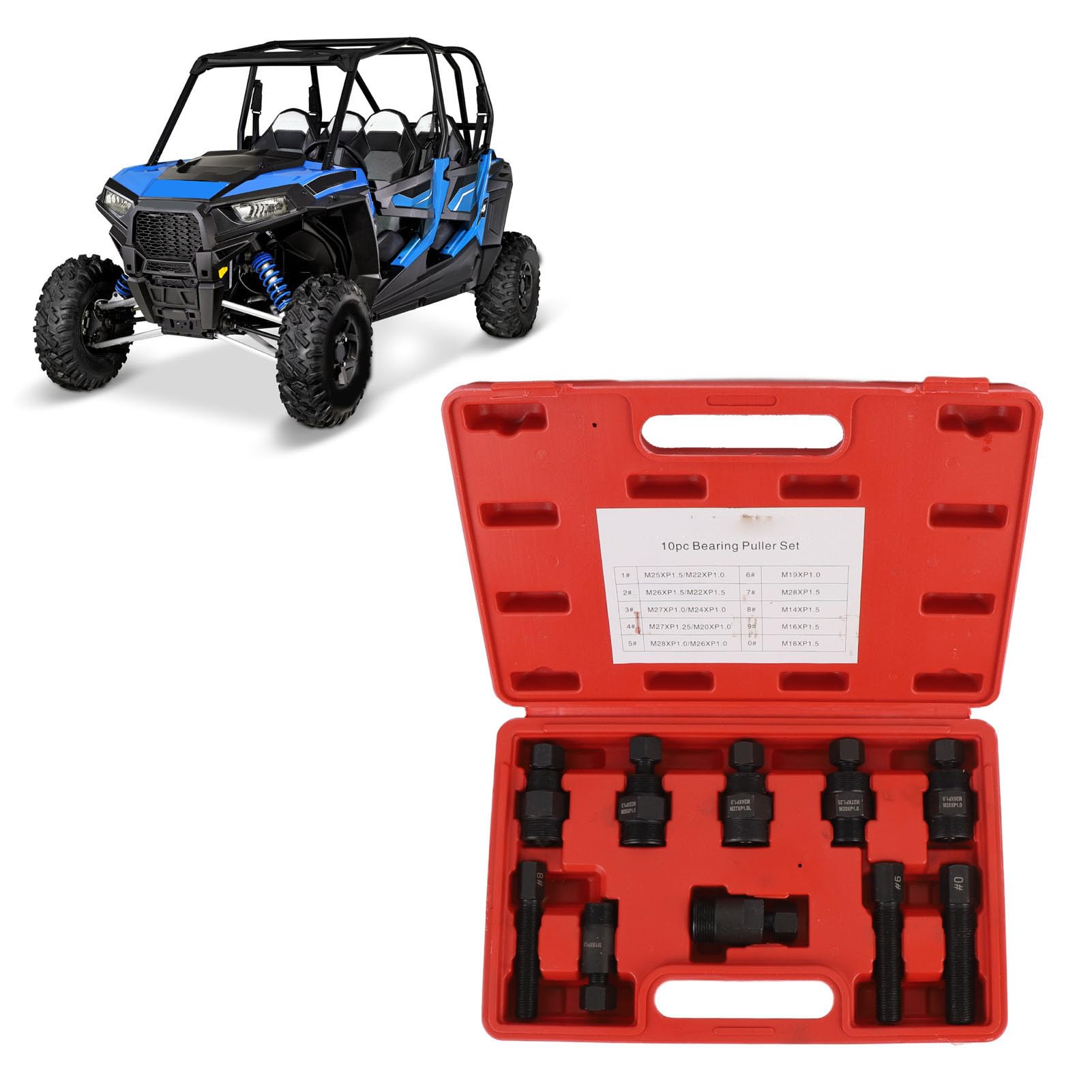 Kit Estrattore Volano Moto in Acciaio al Carbonio 10 Pezzi per Scooter ATV Motore Piccolo Design Compatto