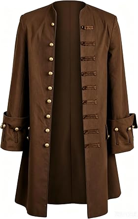 Mens Pirate Coat Jacket Medieval Jacket Halloween Pirate Cosplay