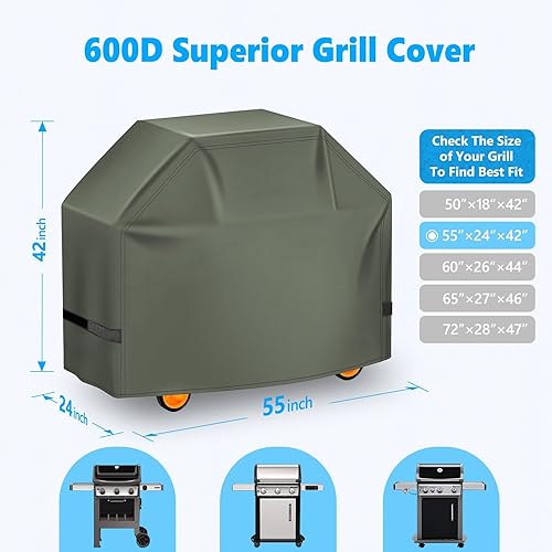 Miniatura 9 de Kettle Grill Cover 22 Inch - Superior Charcoal Grill Cover for Weber Kettle Grill - 600D Outdoor BBQ Cover for Weber 22 Inch Original Kettle Grill,