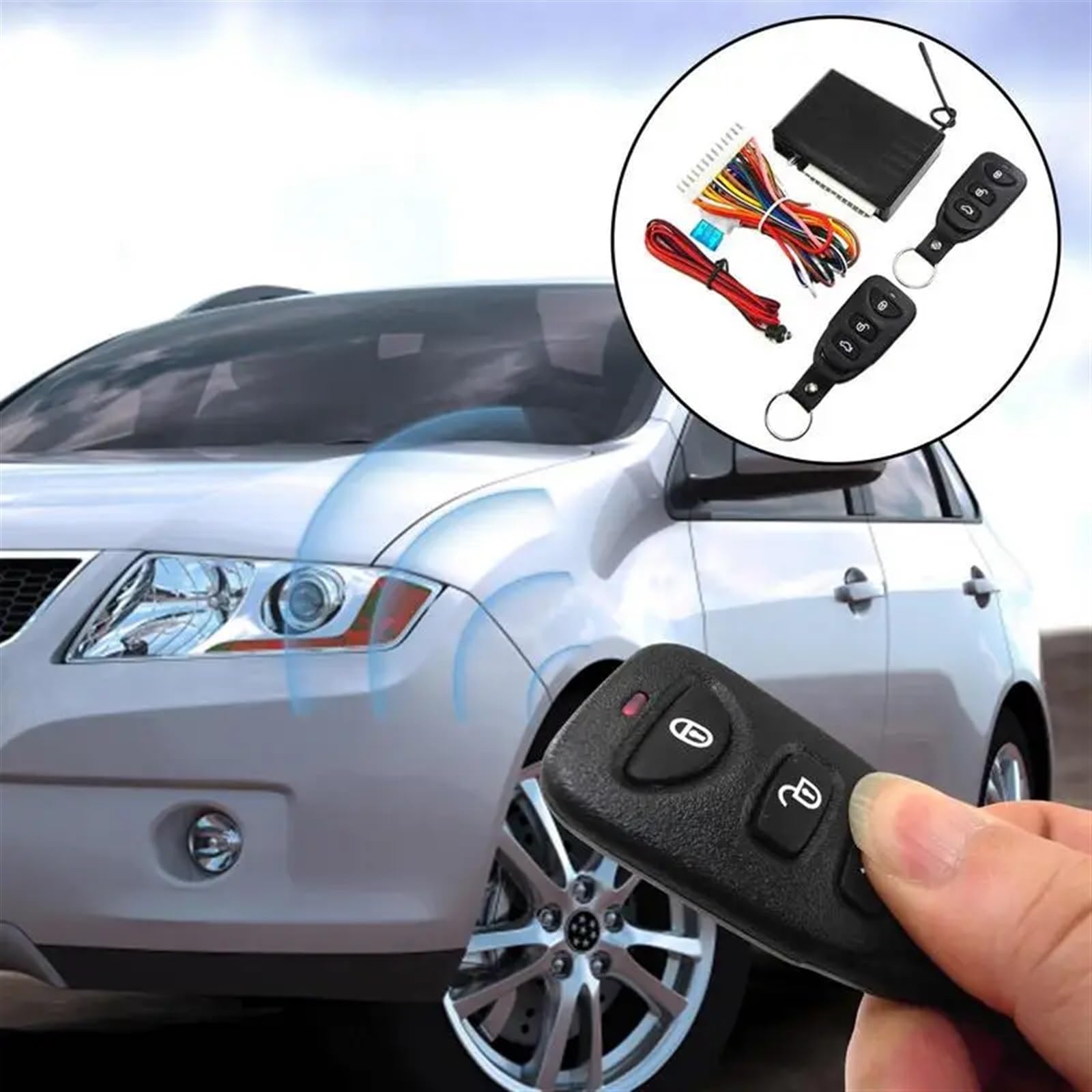 Kit de Sistema Alarma Inteligente for Coche, Llave Universal, Arranque y Parada, Entrada sin, Cerradura Central, automatización, por Control Remoto