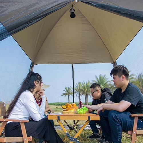 Miniatura 7 de Tienda de campaña con pantalla de 11 x 11 pies, refugio de malla desplegable instantáneo con techo impermeable y sombrilla, fácil instalación para