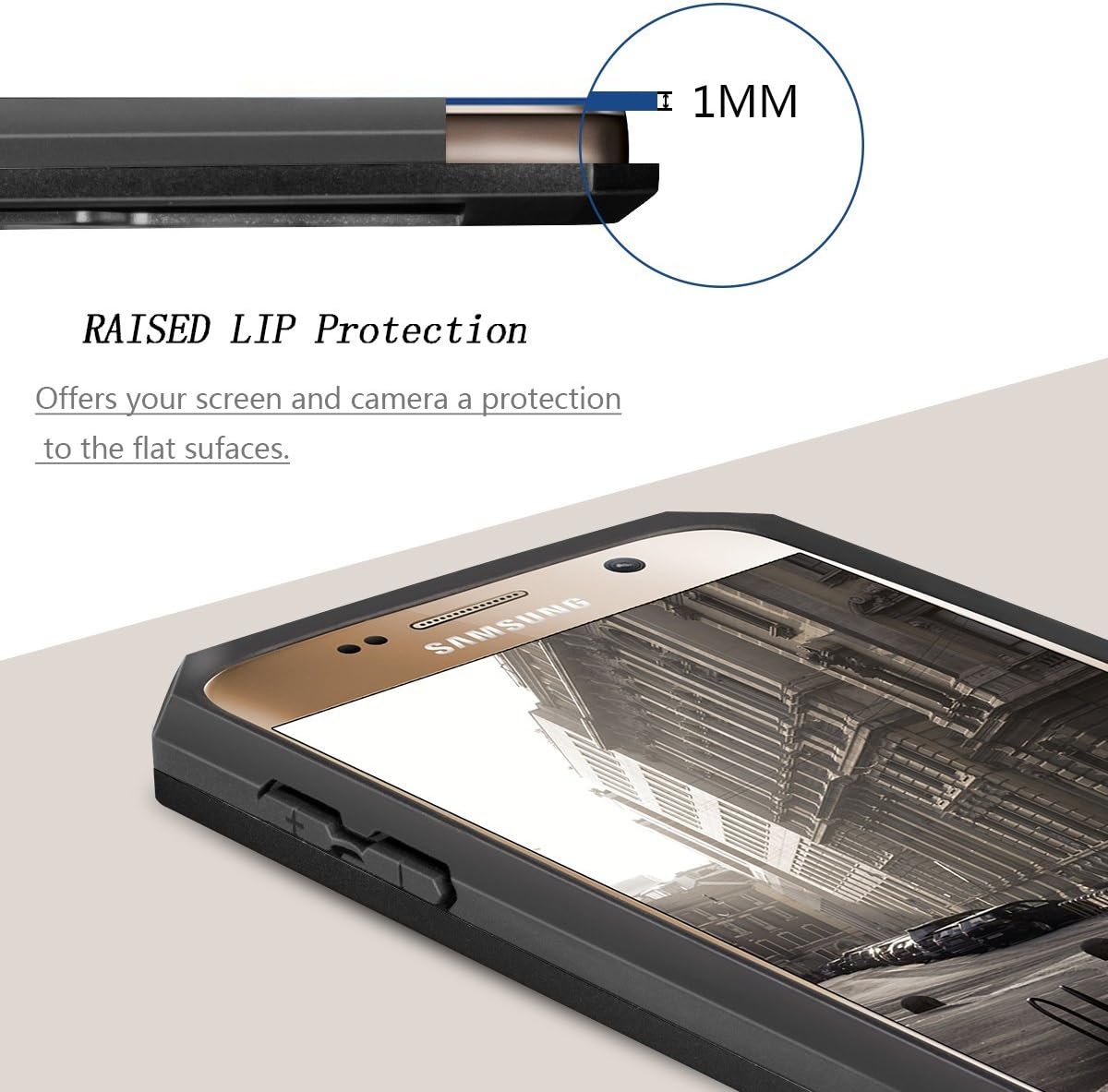 Galaxy S7 Case, TILL(TM) Wallet Case [Card Pocket] Shockproof Dual Protective Shell Rubber Bumper with Card Holder Slot Kickstand Case Cover for Samsung Galaxy S7 S VII G930 GS7 All Carrier [Black]