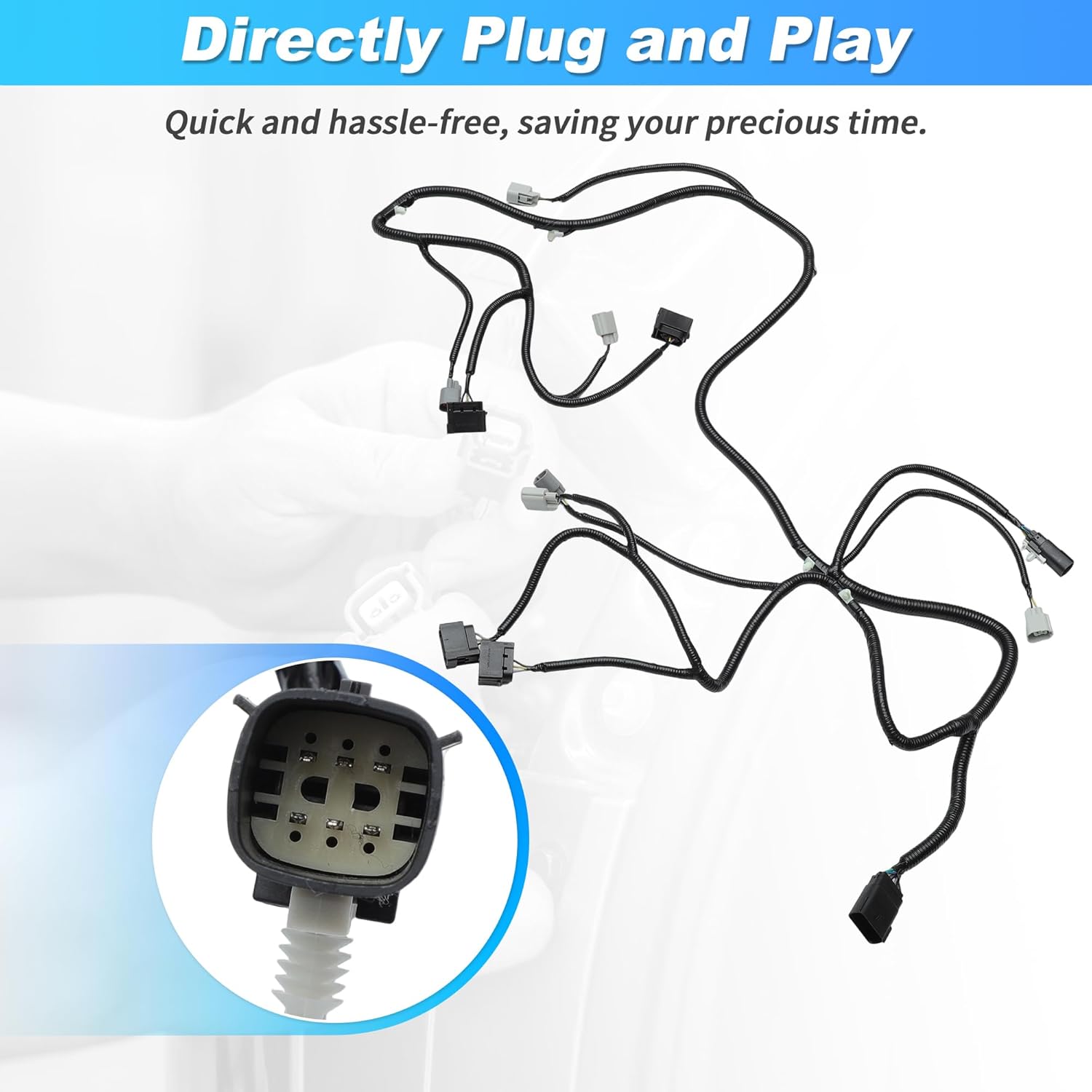 BL3Z-13A409-B Tail Light Lamp Wiring Harness for Ford F-150 2011 2012 2013 2014 3.5L 3.7L 5.0L 6.2L Left and Right Tail Light Bulb Wire Harness