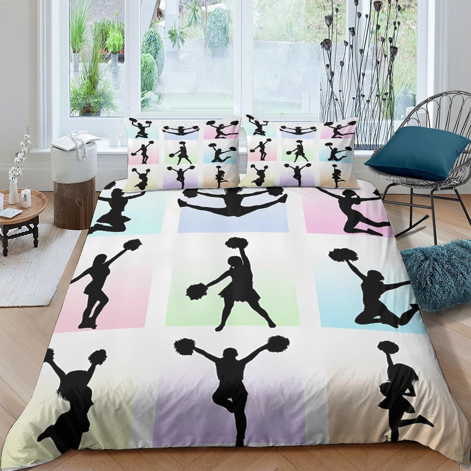 Ctjqhvkz Style-6 3D Printed Basketball Silhouette Fitted Sheet Microfiber Soft Pastel Bed Cover For Bedroom Dorm Mattress Protection Decor Single（135X200cm）