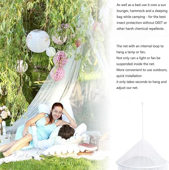 Mosquito net for bed.