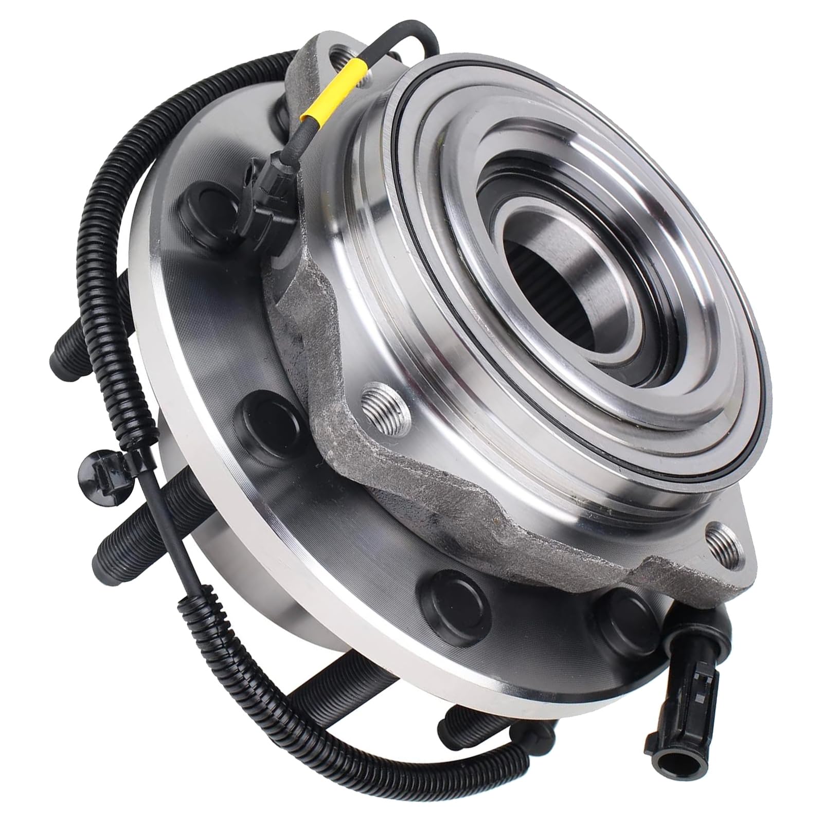 4WD SRW Front Wheel Hub & Bearing for 2005-2010 Ford F-250 F-350 Super Duty 2006 2007 2008 2009 Assembly Replacement 515081 - w/ABS