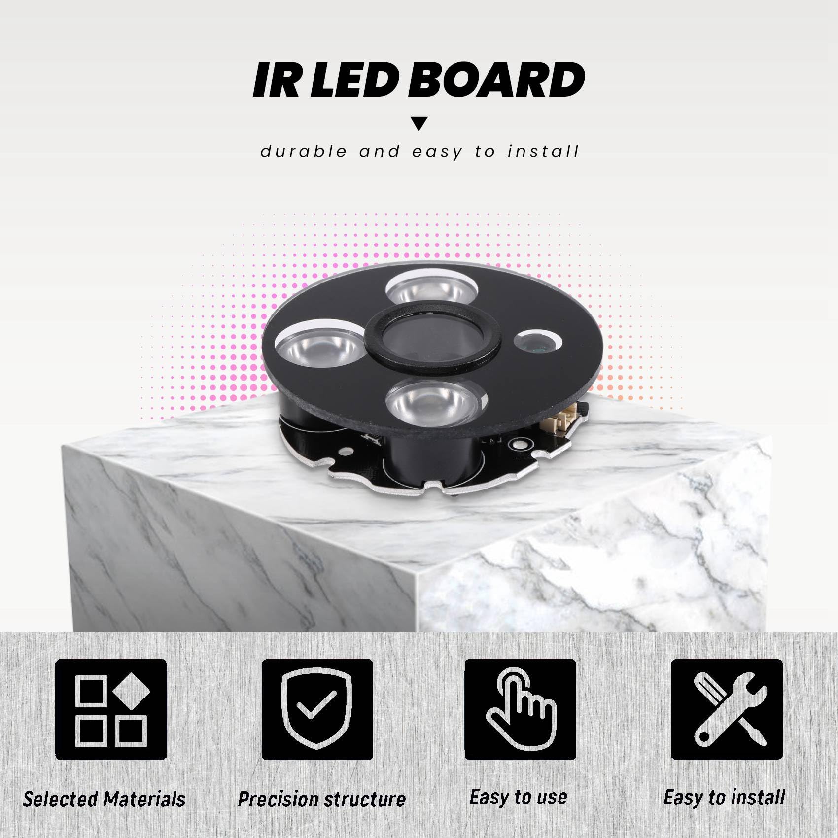 Faretti a infrarossi 53mm LED IR per telecamere CCTV visione notturna