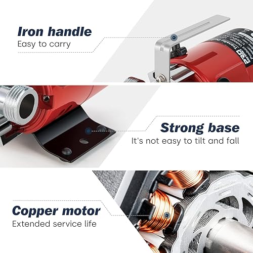 Miniatura 12 de Prostormer - Bomba utilitaria, 12 V CC 350 GPH eléctrica de 1/10 HP Mini bomba de transferencia de agua portátil con kit de manguera de agua, ideal